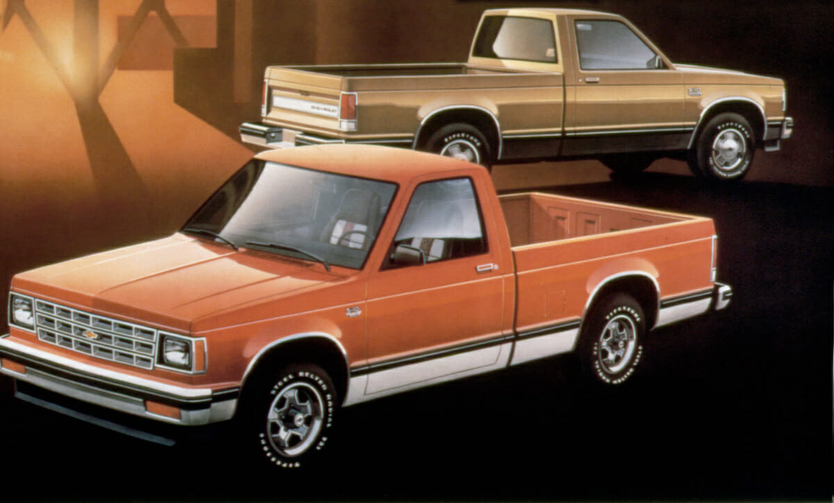 Camionetas pickup compactas Chevrolet S-10 y S-10 Tahoe de 1982