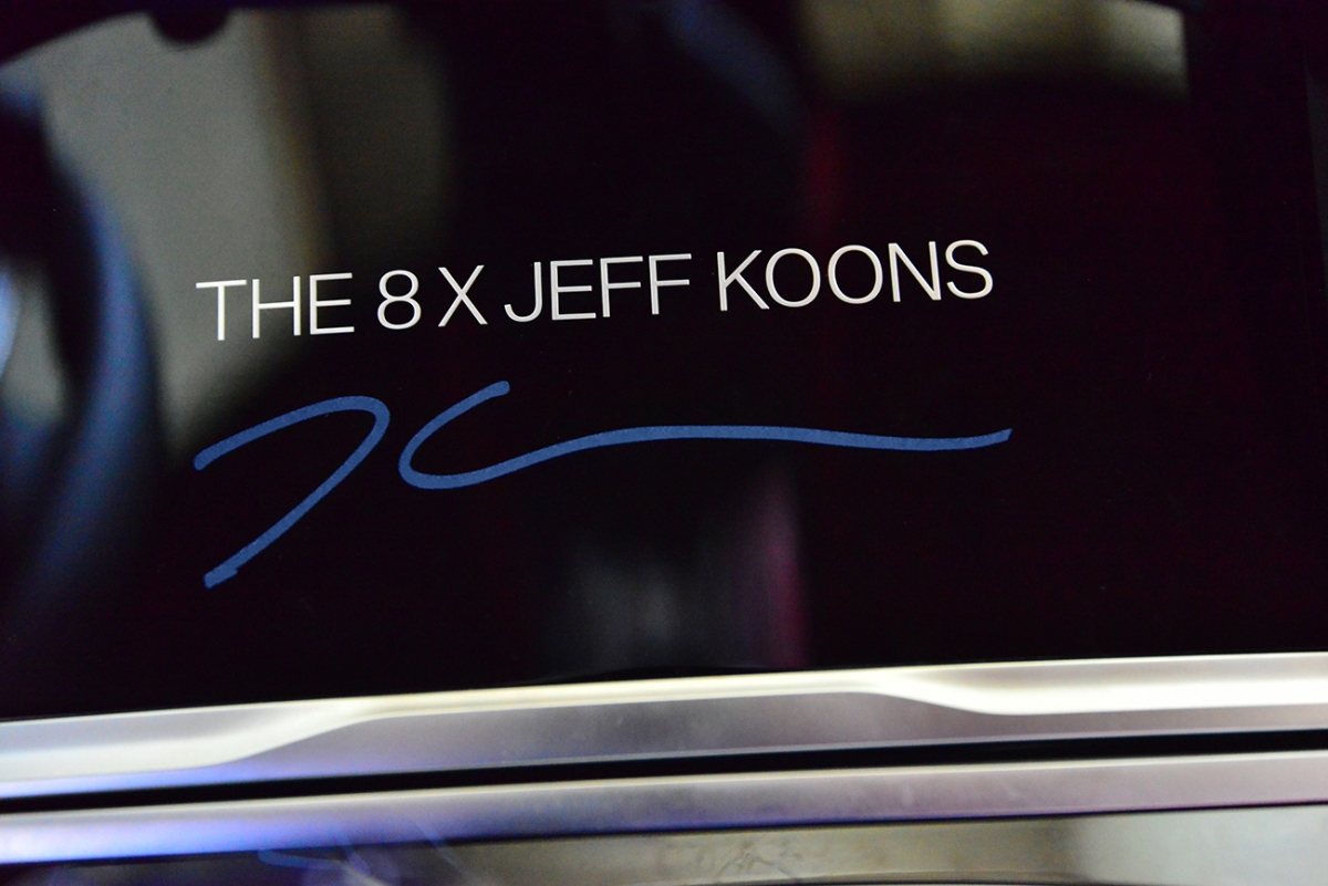 Imagen de teaser de la firma de Jeff Koons en su próximo BMW Art Car, un Serie 8 M850i Gran Coupé.