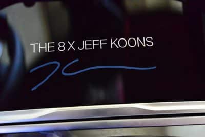 Teaser image of Jeff Koons signature seen on his next BMW Art Car an 8 Series M850i Grand Coupe.