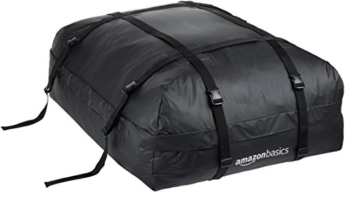 Bolsa de carga para techo Amazon Basics, negra, 15 pies cúbicos