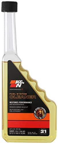 Limpiador del sistema de combustible K&N Performance+: Restaura el rendimiento y la aceleración, botella de 16 onzas trata hasta 21 galones, 99-2050