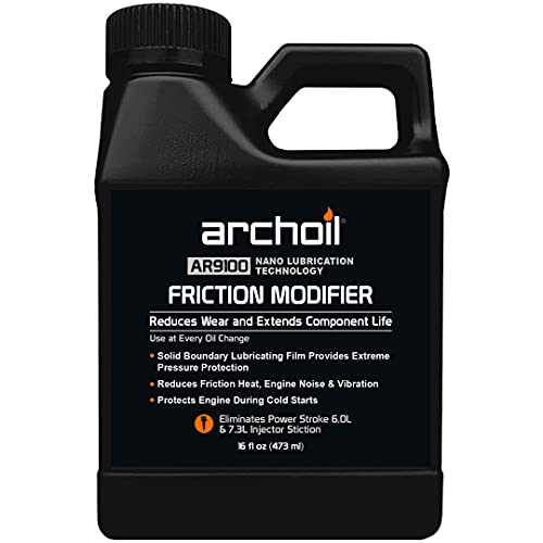 Aditivo de aceite Archoil AR9100 (16oz) para todos los vehículos - Powerstroke arranca en frío, elimina los problemas de los inyectores