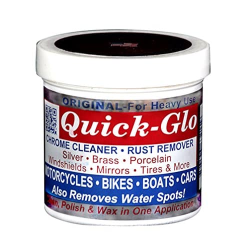Quick-Glo - Original, 8 oz - Limpiador de Cromo y Eliminador de Óxido, Presentado en el Garaje de Jay Leno. Fabricado en EEUU y no tóxico