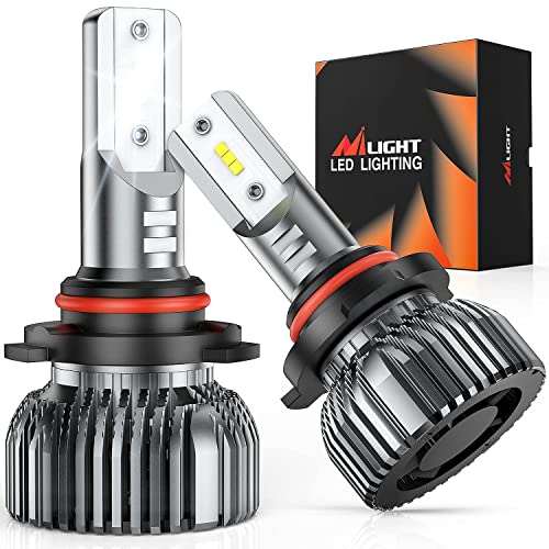 Nilight 9005 Bombillas LED para faros, 350% más brillantes, luz de carretera LED HB3, kit de conversión de faros LED de tamaño mini, 6000K blanco frío, paquete de 2