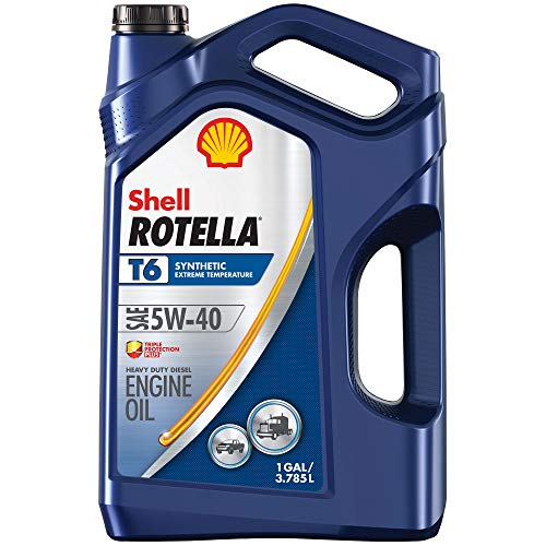 Aceite de motor diesel Shell Rotella T6 Full Synthetic 5W-40 (1 galón, caja de 3)