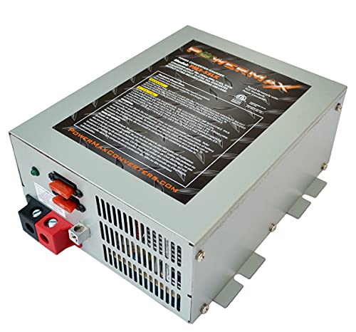 Convertidor de potencia PowerMax PM4 55A de 110 V CA a 12 V CC de 55 amperios con cargador de batería inteligente de 4 etapas incorporado