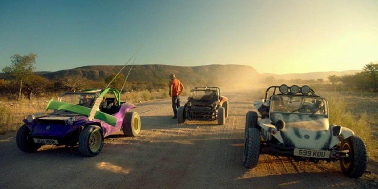 3 Vehículos buggy de playa conducidos por los anfitriones del Grand Tour en Namibia