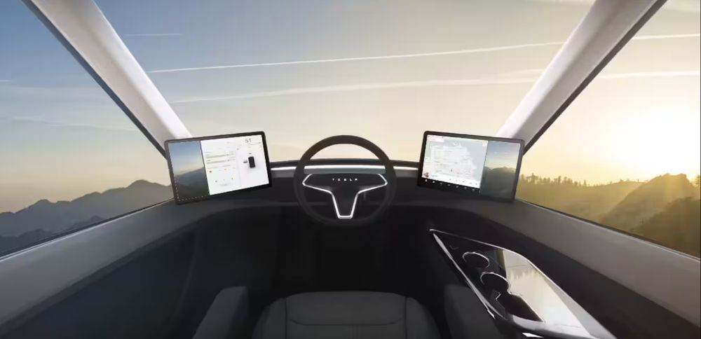 Interior del camión Tesla Semi