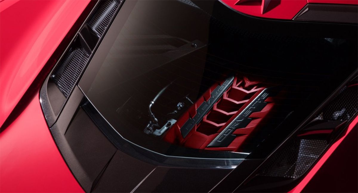 2020-Chevrolet-Corvette-C8-Stingray-Coupe-Logotipos de la ventana trasera exterior