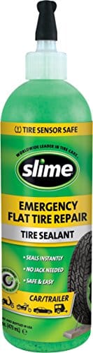Slime 10011 Sellador reparador de pinchazos de neumáticos, reparación de emergencia para vehículos de carretera, apto para coches/remolques, no tóxico, ecológico, botella de 16 oz