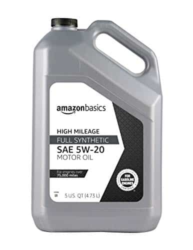 Aceite de motor de alto kilometraje Amazon Basics, completamente sintético, SN Plus, 5W-20, 5 cuartos