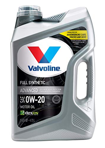 Aceite de motor Valvoline Advanced Full Synthetic SAE 0W-20 5 QT (el envase puede variar)