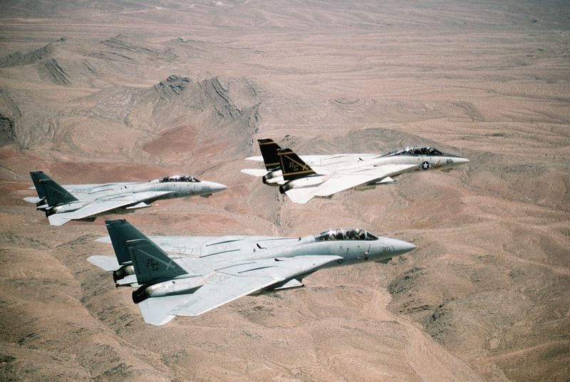 F-14 Tomcats en servicio durante la Guerra del Golfo