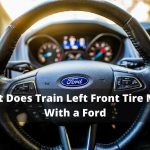 ¿Qué significa entrenar el neumático delantero izquierdo con un Ford?
